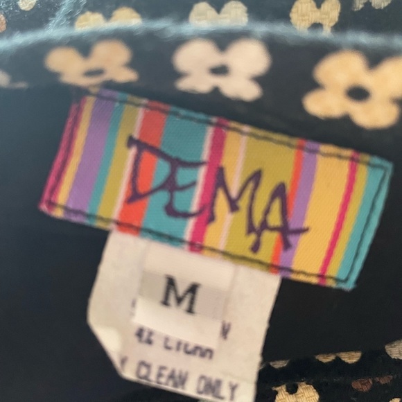 Dema geometric A-line skirt square floral printed circle skirt - Picture 7 of 9